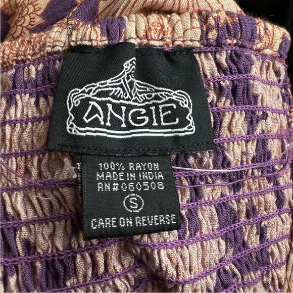 NWOT Angie Long Sleeve Floral Print Tiered Maxi Dress – Sz S - Picture 9 of 9